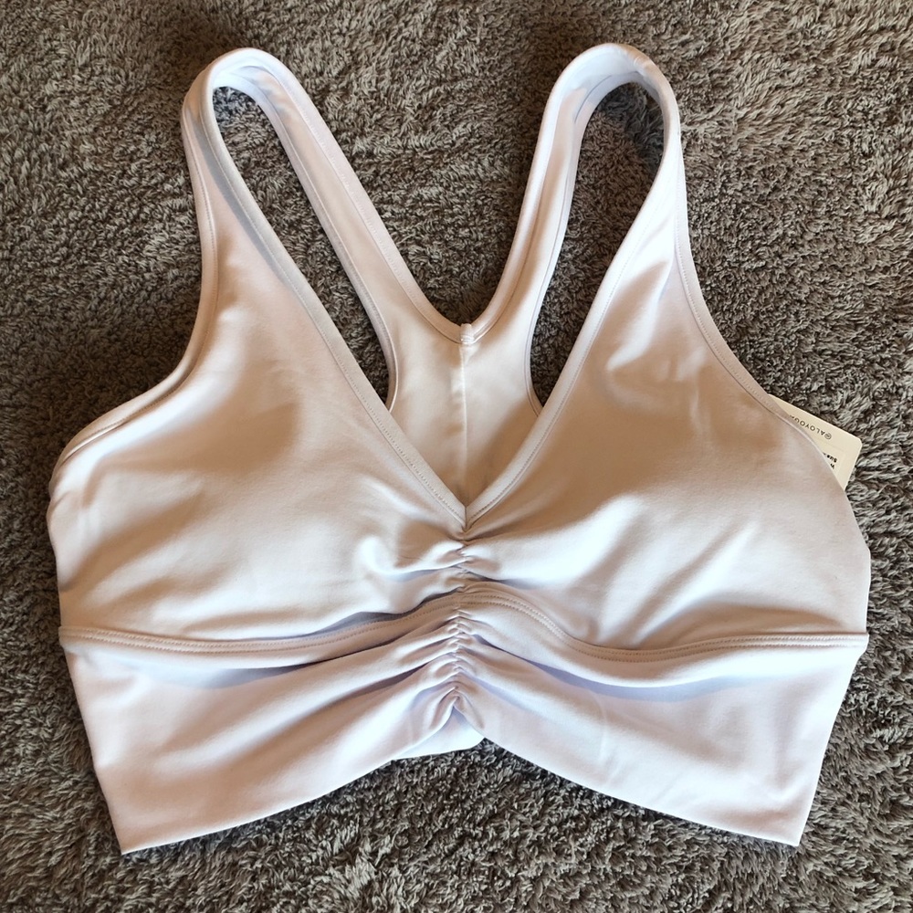 NWT Alo Yoga Wild Thing Bra in White
